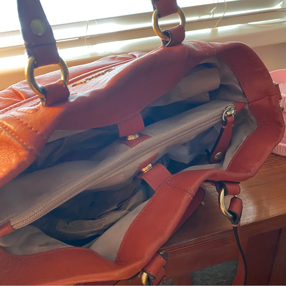 ‼️ SOLD ‼️Authentic Coach handbag. Brick/brown/red color. 11x14”. All leather. - Picture 6 of 10